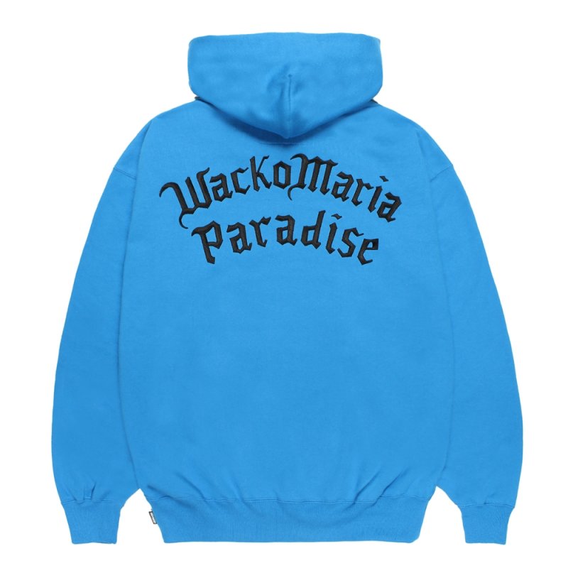 画像2: WACKO MARIA/HEAVY WEIGHT HOODED SWEAT SHIRT（BLUE）［プルオーバーパーカー-26春夏］