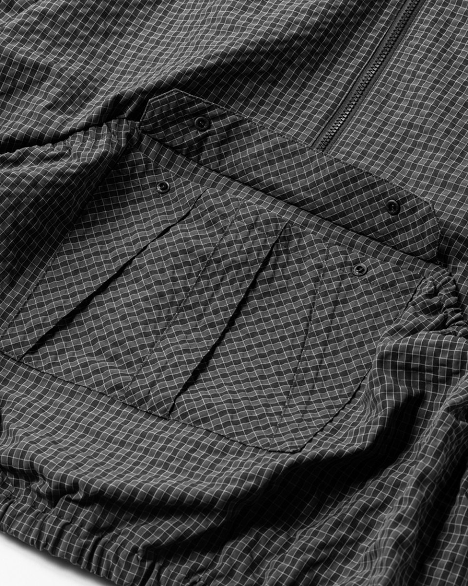 画像8: TIGHTBOOTH/RIPPLE PLAID ANORAK（Black）［リップルプラッドアノラック-26春夏］ (8)