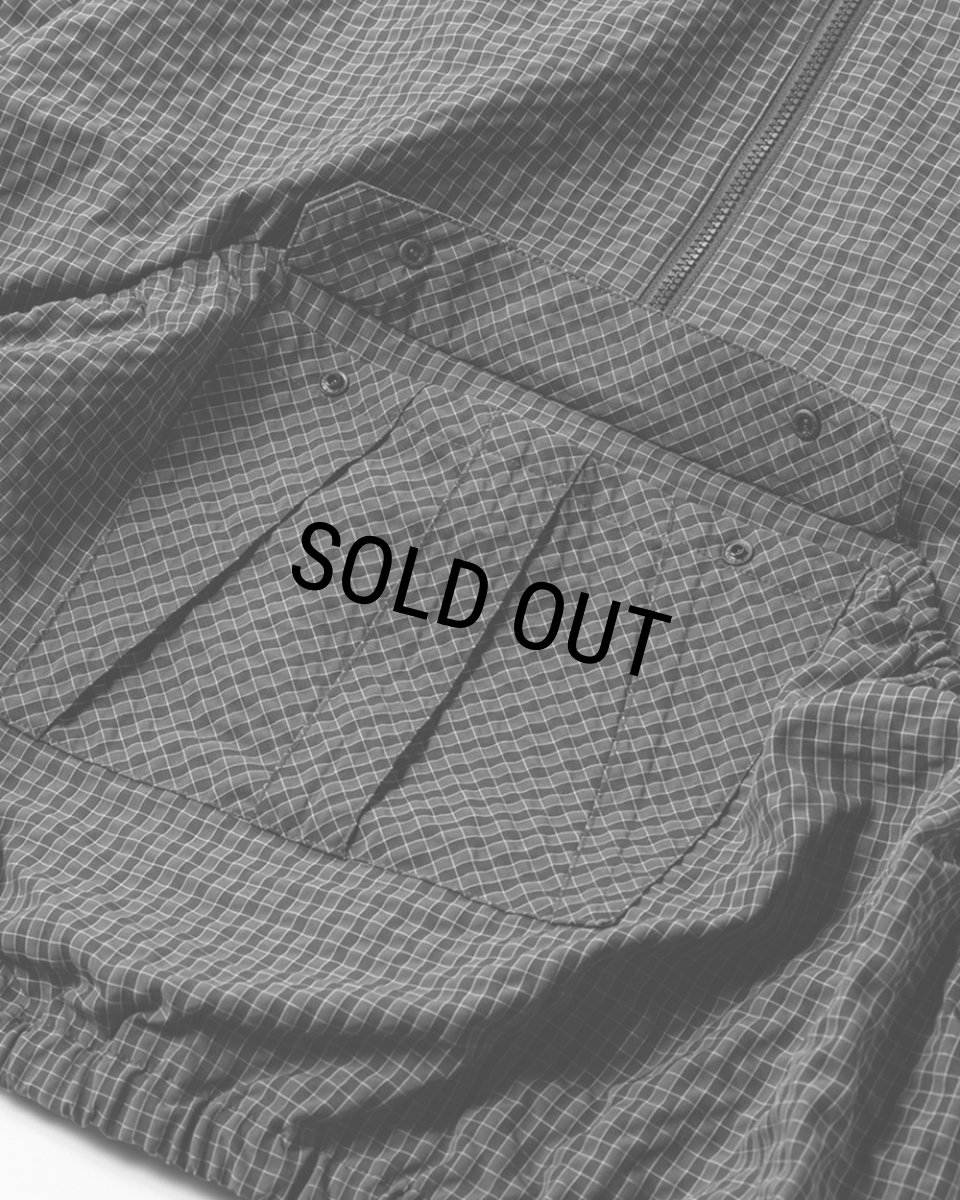 画像8: 【30%OFF】TIGHTBOOTH/RIPPLE PLAID ANORAK（Black）［リップルプラッドアノラック-26春夏］ (8)