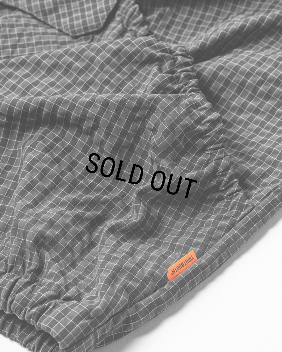 画像10: 【30%OFF】TIGHTBOOTH/RIPPLE PLAID ANORAK（Black）［リップルプラッドアノラック-26春夏］ (10)