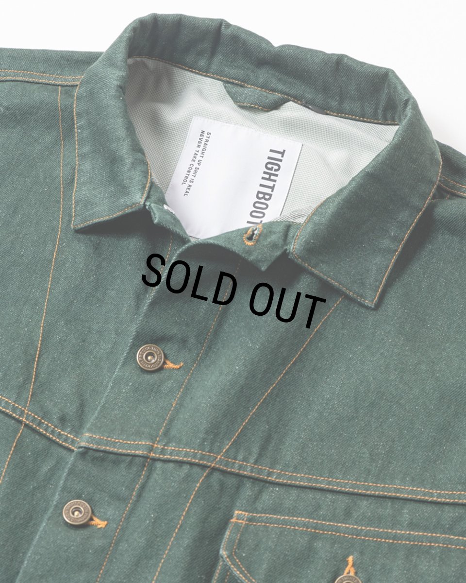 画像3: TIGHTBOOTH/DENIM JACKET（Dark Green）［デニムJKT-26春夏］ (3)