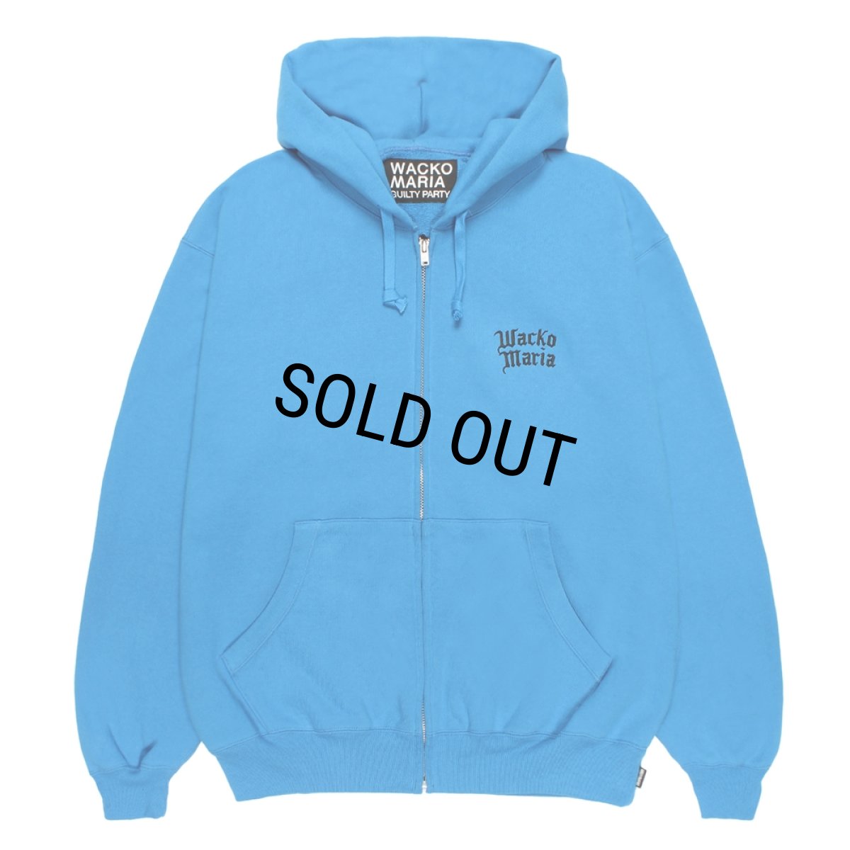 画像1: WACKO MARIA/HEAVY WEIGHT ZIP HOODED SWEAT SHIRT（BLUE）［ジップアップパーカー-26春夏］ (1)