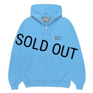 WACKO MARIA/HEAVY WEIGHT ZIP HOODED SWEAT SHIRT（BLUE）［ジップ