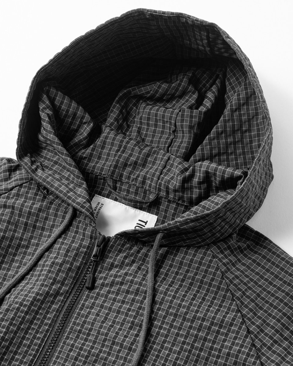 画像3: TIGHTBOOTH/RIPPLE PLAID ANORAK（Black）［リップルプラッドアノラック-26春夏］ (3)