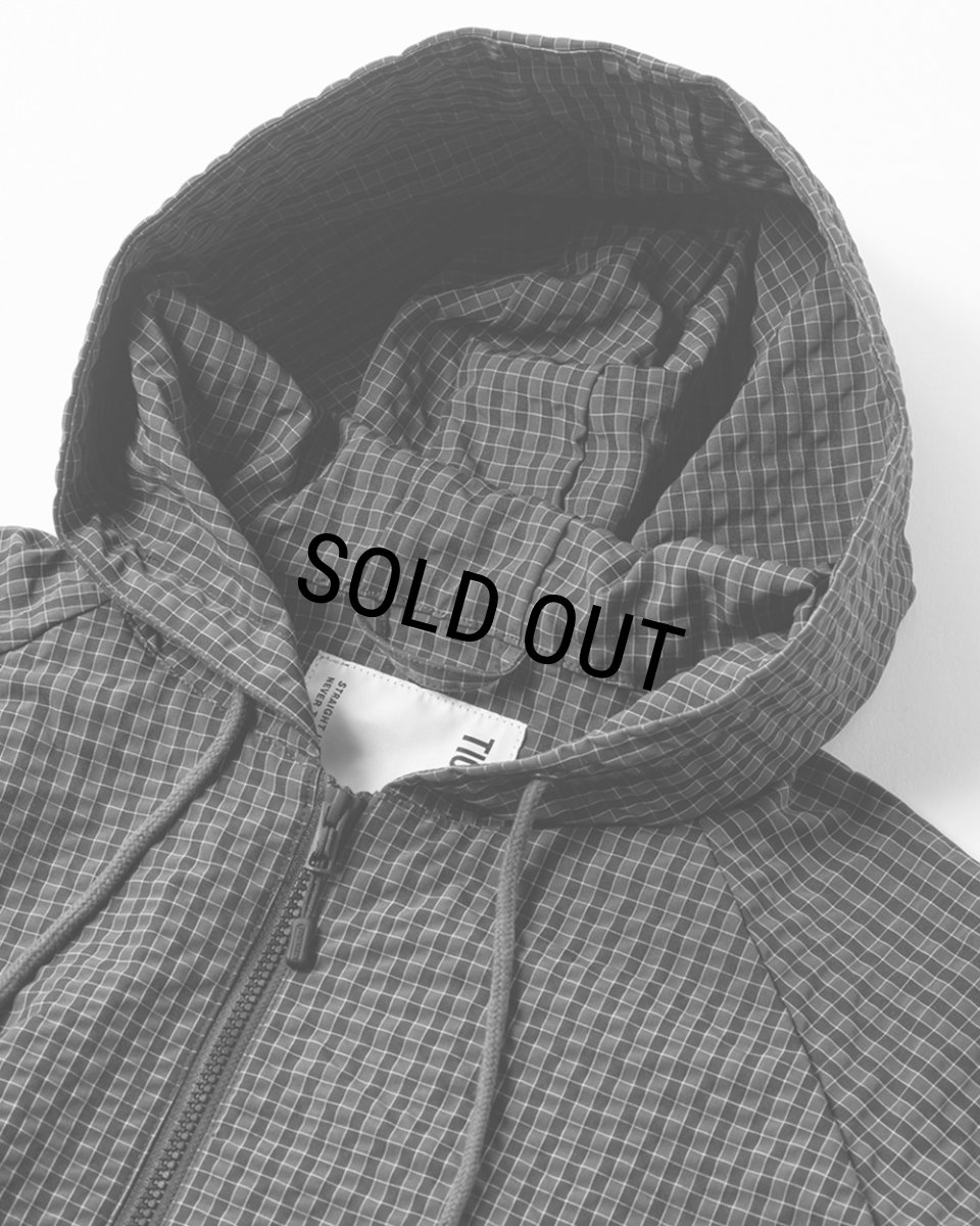 画像3: 【30%OFF】TIGHTBOOTH/RIPPLE PLAID ANORAK（Black）［リップルプラッドアノラック-26春夏］ (3)
