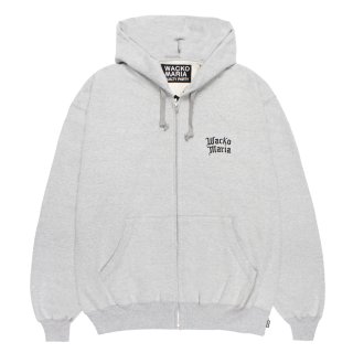 WACKO MARIA/HEAVY WEIGHT ZIP HOODED SWEAT SHIRT（GRAY）［ジップ