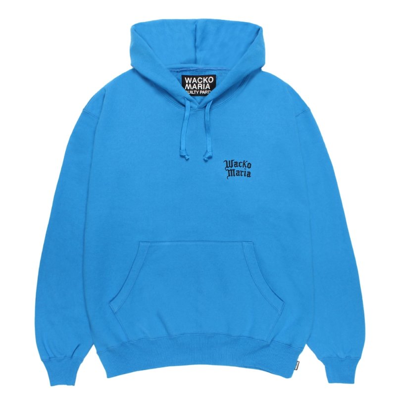 画像1: WACKO MARIA/HEAVY WEIGHT HOODED SWEAT SHIRT（BLUE）［プルオーバーパーカー-26春夏］