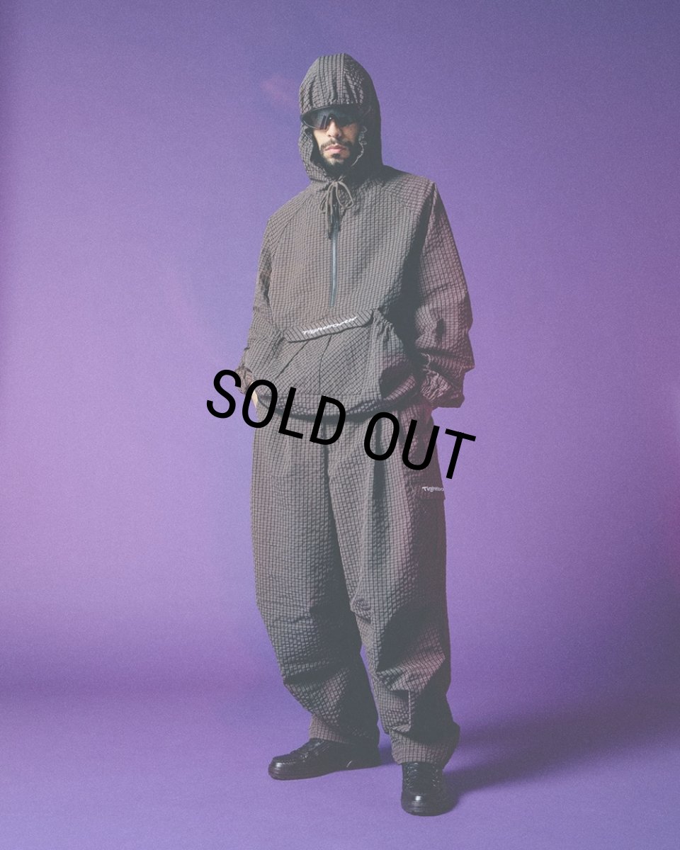 画像14: 【30%OFF】TIGHTBOOTH/RIPPLE PLAID ANORAK（Black）［リップルプラッドアノラック-26春夏］ (14)