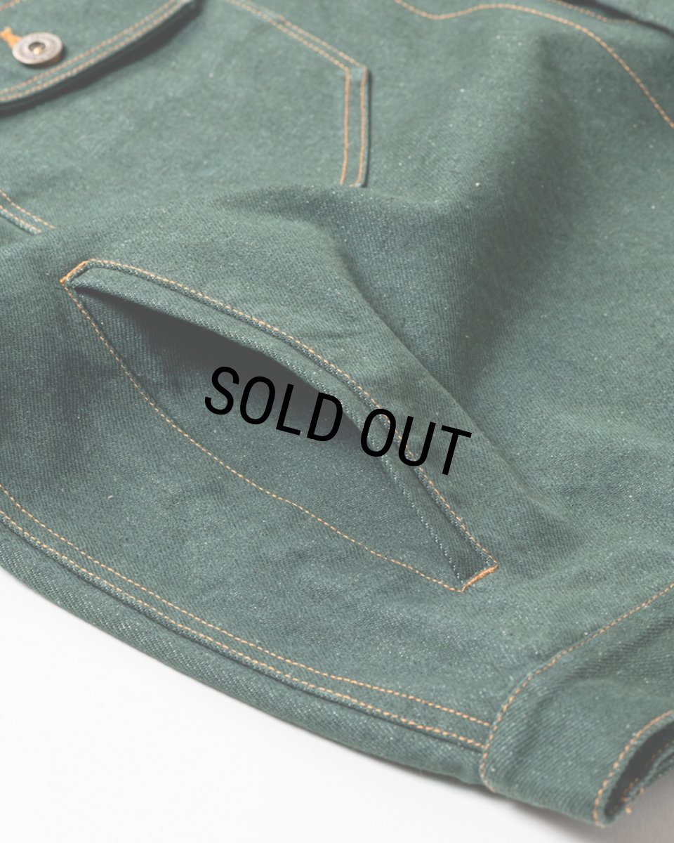 画像7: TIGHTBOOTH/DENIM JACKET（Dark Green）［デニムJKT-26春夏］ (7)