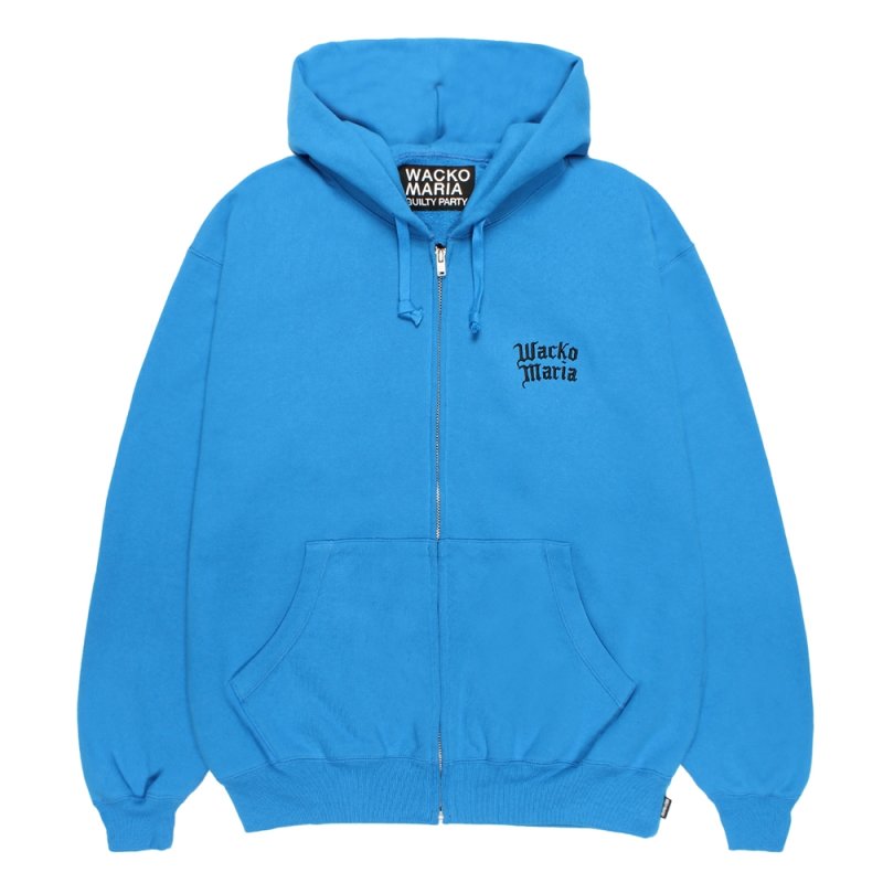 画像1: WACKO MARIA/HEAVY WEIGHT ZIP HOODED SWEAT SHIRT（BLUE）［ジップアップパーカー-26春夏］