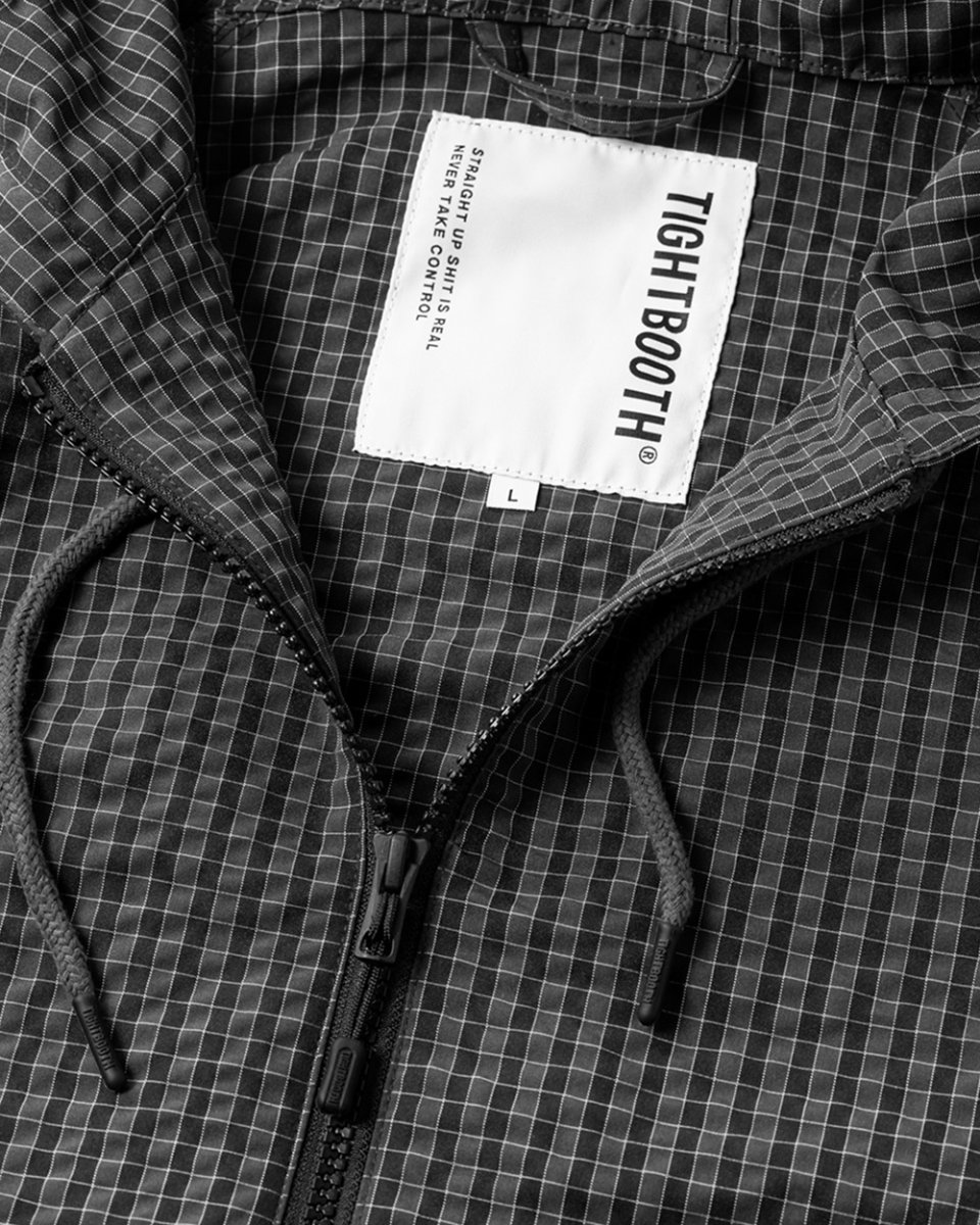 画像5: TIGHTBOOTH/RIPPLE PLAID ANORAK（Black）［リップルプラッドアノラック-26春夏］ (5)