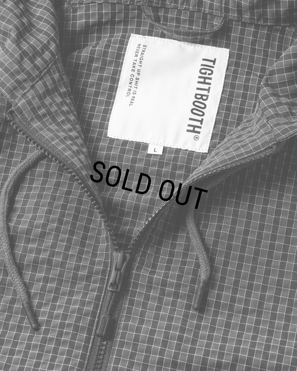 画像5: 【30%OFF】TIGHTBOOTH/RIPPLE PLAID ANORAK（Black）［リップルプラッドアノラック-26春夏］ (5)