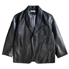 画像1: exodus brand/LEATHER SMOKING JACKET（BLACK）［レザースモーキングJKT-26春夏］ (1)