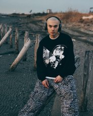 画像9: TIGHTBOOTH/BLEEDING LOGO BALLOON PANTS（Black）［ブリーディングロゴバルーンパンツ-26春夏］ (9)