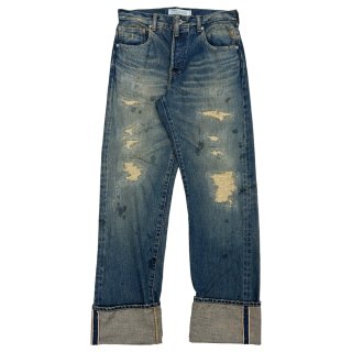 DAIRIKU/Roll up Repair Selvegde Denim Pants（Indigo）［ロール 