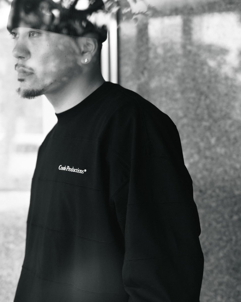 画像6: COOTIE PRODUCTIONS/Plaited Jersey Paneling Border L/S Tee（Black）［パネリングボーダー長袖T-26春夏］ (6)