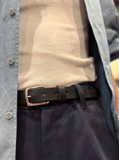 画像8: PORKCHOP/LEATHER BELT（BLACK）［レザーベルト-26春夏］ (8)