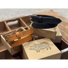 画像9: PORKCHOP/LEATHER BELT（BLACK）［レザーベルト-26春夏］ (9)