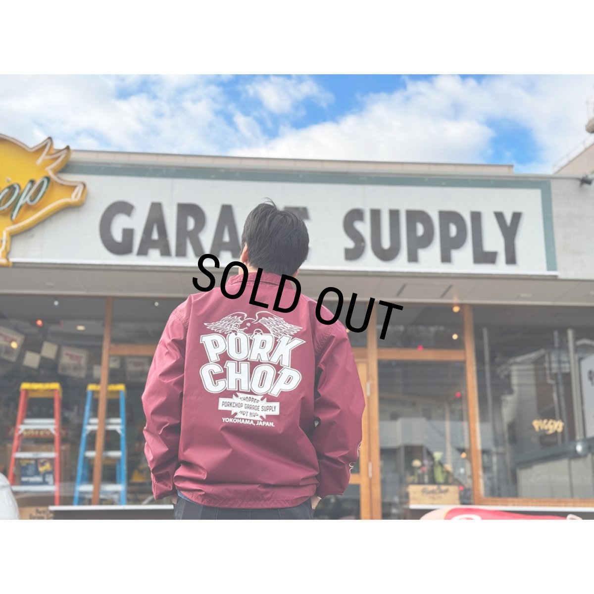 画像7: PORKCHOP/WP BIG LOGO COACH JKT（BURGUNDY）［ウイングポークビッグロゴコーチJKT-26春夏］ (7)