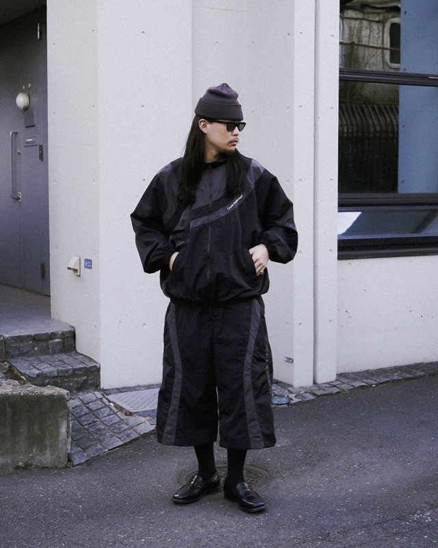 COOTIE PRODUCTIONS/Nylon Paneling Track Jacket（Navy）［ナイロン