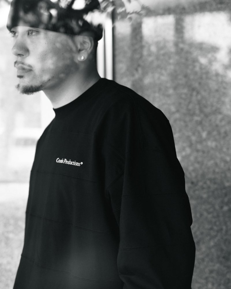 画像3: COOTIE PRODUCTIONS/Plaited Jersey Paneling Border L/S Tee（Black）［パネリングボーダー長袖T-26春夏］