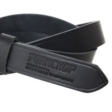 画像3: PORKCHOP/LEATHER BELT（BLACK）［レザーベルト-26春夏］ (3)