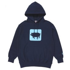 画像2: PORKCHOP/CYOW HOODIE（NAVY）［プルオーバーパーカー-26春夏］ (2)