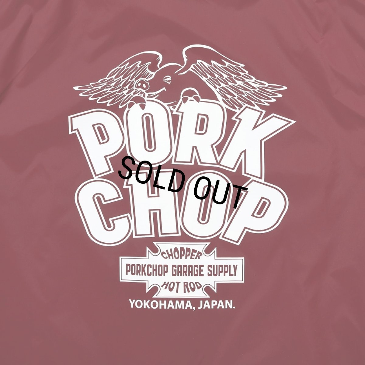 画像6: PORKCHOP/WP BIG LOGO COACH JKT（BURGUNDY）［ウイングポークビッグロゴコーチJKT-26春夏］ (6)