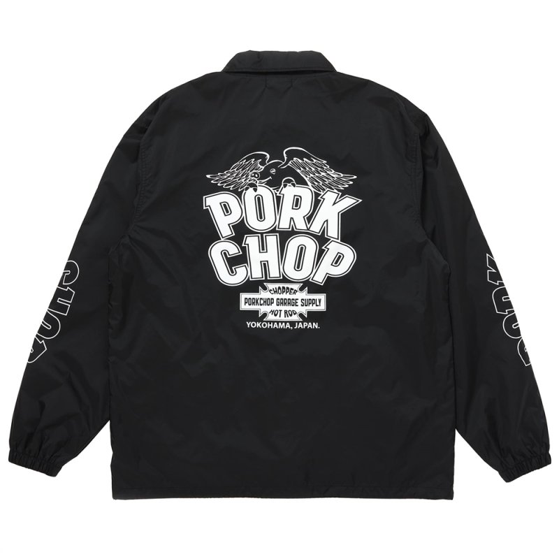 画像2: PORKCHOP/WP BIG LOGO COACH JKT（BLACK）［ウイングポークビッグロゴコーチJKT-26春夏］