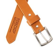 画像4: PORKCHOP/LEATHER BELT（CAMEL）［レザーベルト-26春夏］ (4)