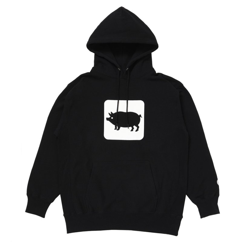 画像1: PORKCHOP/CYOW HOODIE（BLACK）［プルオーバーパーカー-26春夏］