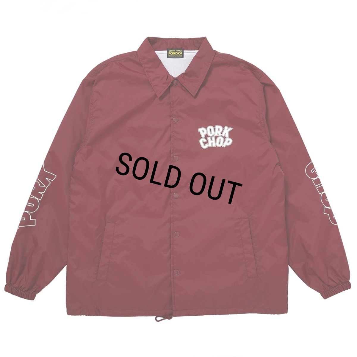 画像2: PORKCHOP/WP BIG LOGO COACH JKT（BURGUNDY）［ウイングポークビッグロゴコーチJKT-26春夏］ (2)