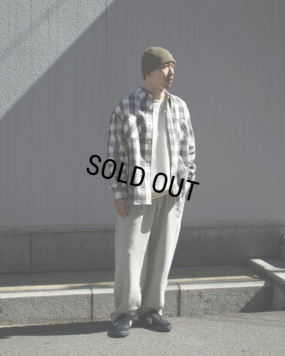 画像2: CALEE/TOMPKIN'S LOOP TYPE 40'S SWEAT RELAX PANTS（VINTAGE GRAY）［スウェットリラックスパンツ-26春夏］ (2)