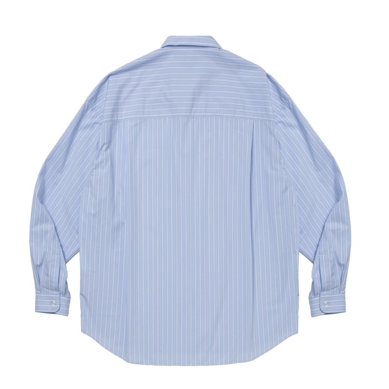 画像2: COOTIE PRODUCTIONS/Stripe Broad L/S Shirt（Saxe）［ストライプブロードシャツ-26春夏］