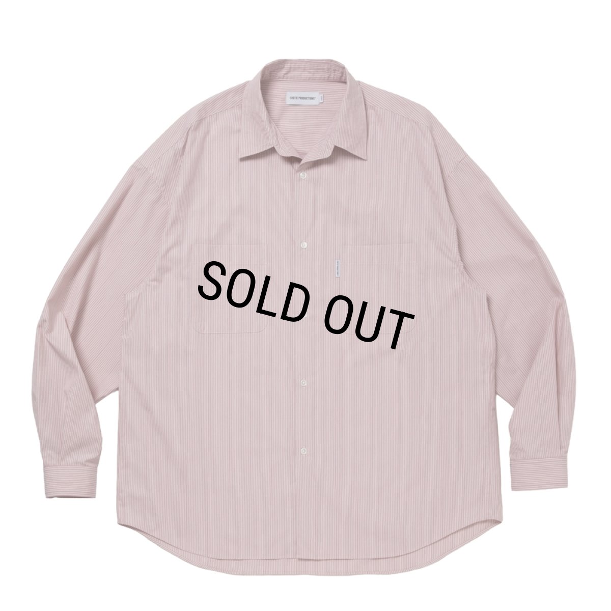 画像1: COOTIE PRODUCTIONS/Stripe Broad L/S Shirt（Pink）［ストライプブロードシャツ-26春夏］ (1)
