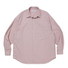 画像1: COOTIE PRODUCTIONS/Stripe Broad L/S Shirt（Pink）［ストライプブロードシャツ-26春夏］ (1)