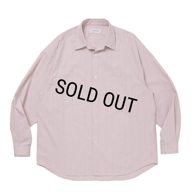 COOTIE PRODUCTIONS/Stripe Broad L/S Shirt（Pink）［ストライプ