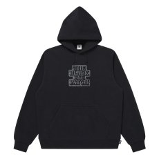 画像1: BlackEyePatch/DAMAGED OG LABEL HOODIE（BLACK） (1)