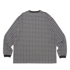 画像2: COOTIE PRODUCTIONS/Supima Jacquard Border L/S Tee（Black）［ジャガードボーダー長袖T-26春夏］ (2)