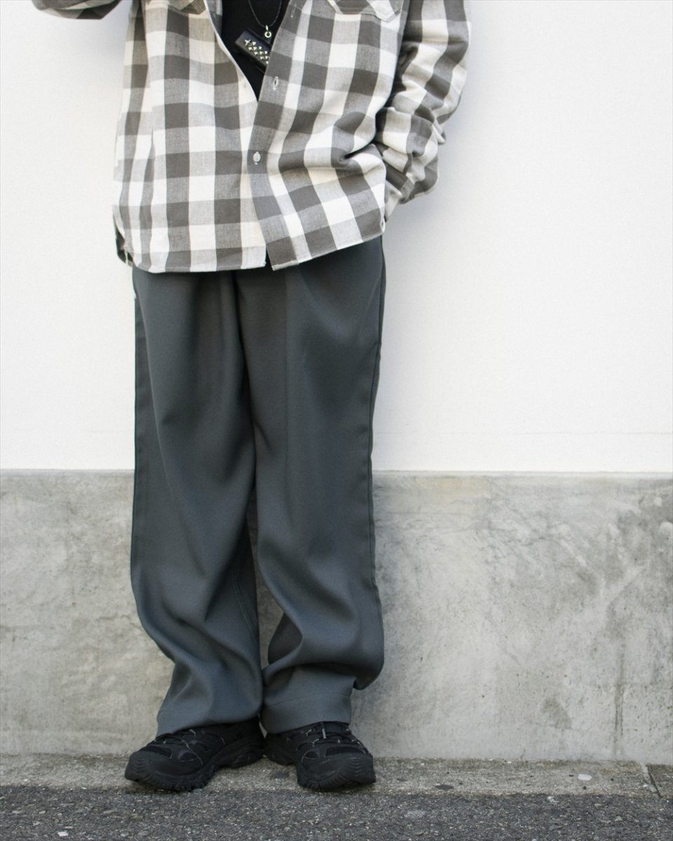 画像6: CALEE/VINTAGE TYPE BLOCK CHECK SH（BLACK/WHITE）［ブロックチェックシャツ-26春夏］ (6)