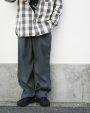 画像6: CALEE/VINTAGE TYPE BLOCK CHECK SH（BLACK/WHITE）［ブロックチェックシャツ-26春夏］ (6)