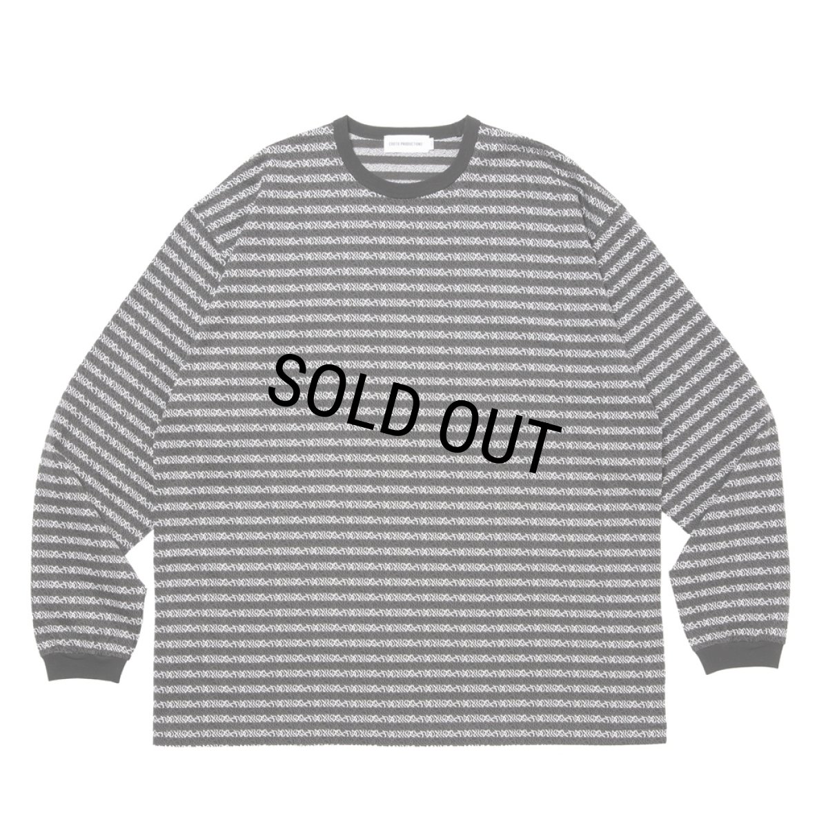 画像1: COOTIE PRODUCTIONS/Supima Jacquard Border L/S Tee（Black）［ジャガードボーダー長袖T-26春夏］ (1)