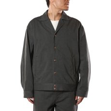 画像3: CALEE/SLUB SATIN OPEN COLLAR JACKET（INK BLACK）［スラブサテンオープンカラーJKT-26春夏］ (3)