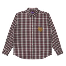 画像1: BlackEyePatch/ROYAL EMBLEM EMBROIDERED L/S SHIRT（RED） (1)