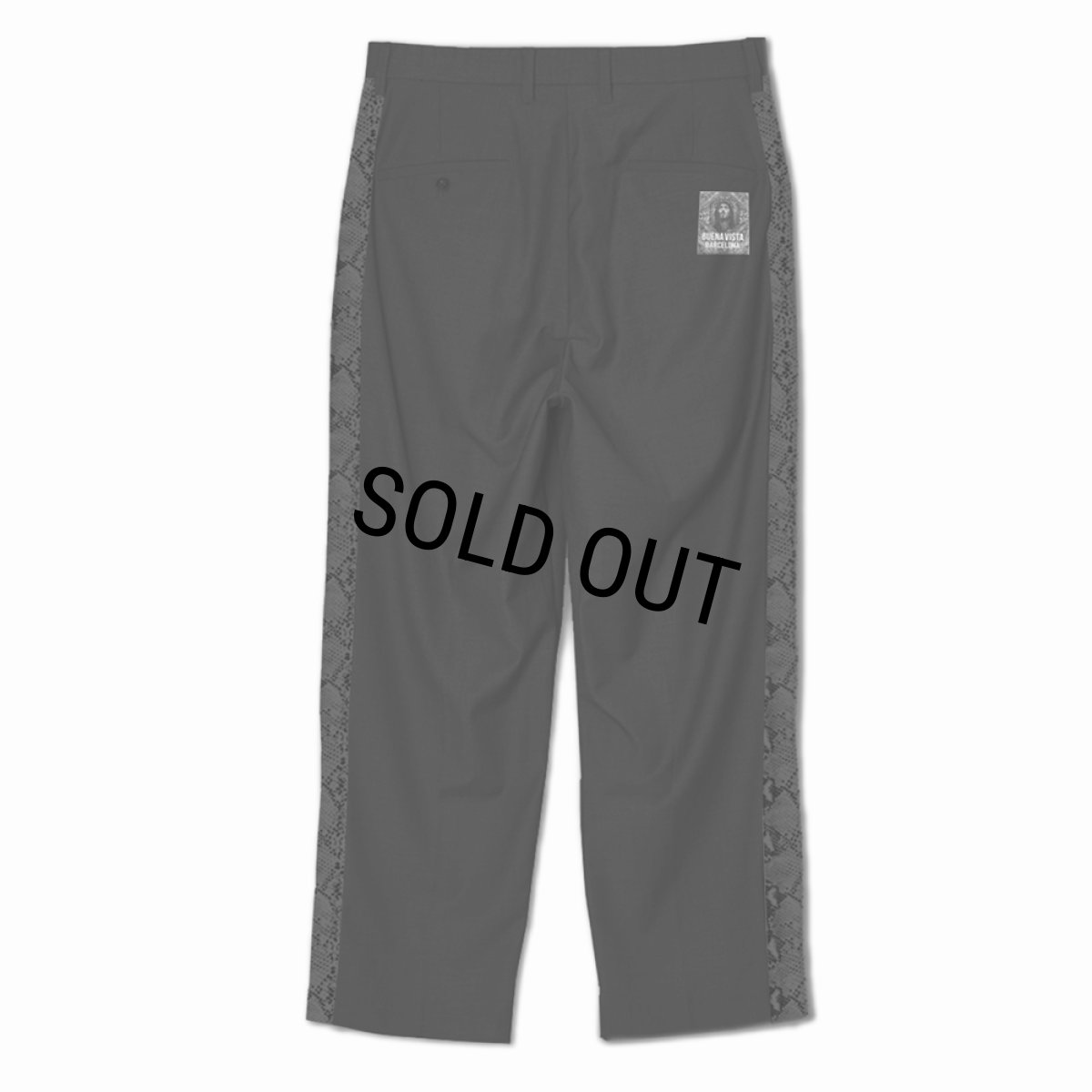 画像3: 【30%OFF】BUENA VISTA/Side line python pants（BLACK）［サイドラインパイソンパンツ-26春夏］ (3)