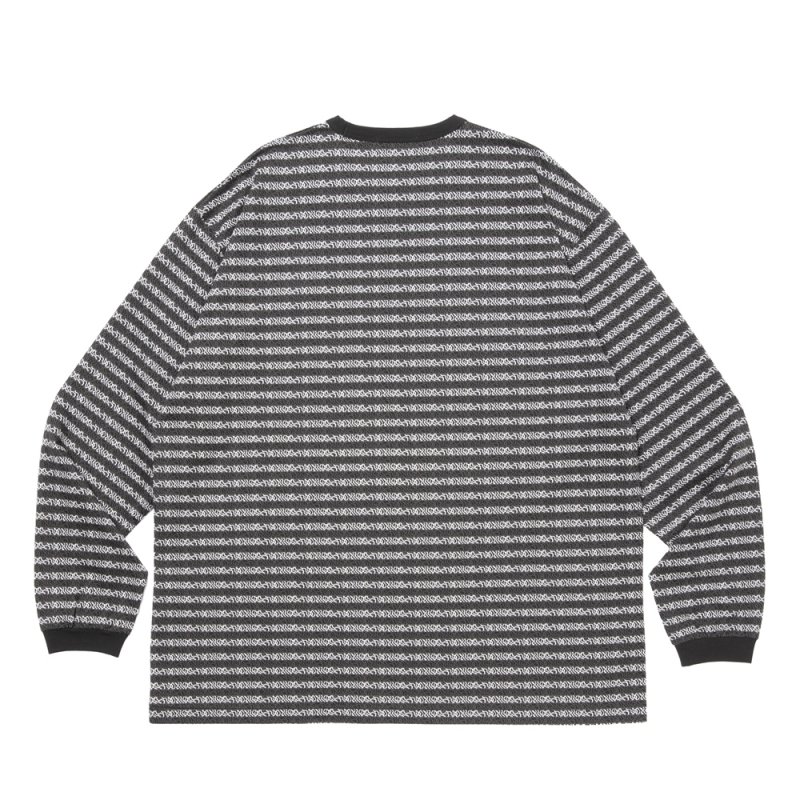 画像2: COOTIE PRODUCTIONS/Supima Jacquard Border L/S Tee（Black）［ジャガードボーダー長袖T-26春夏］
