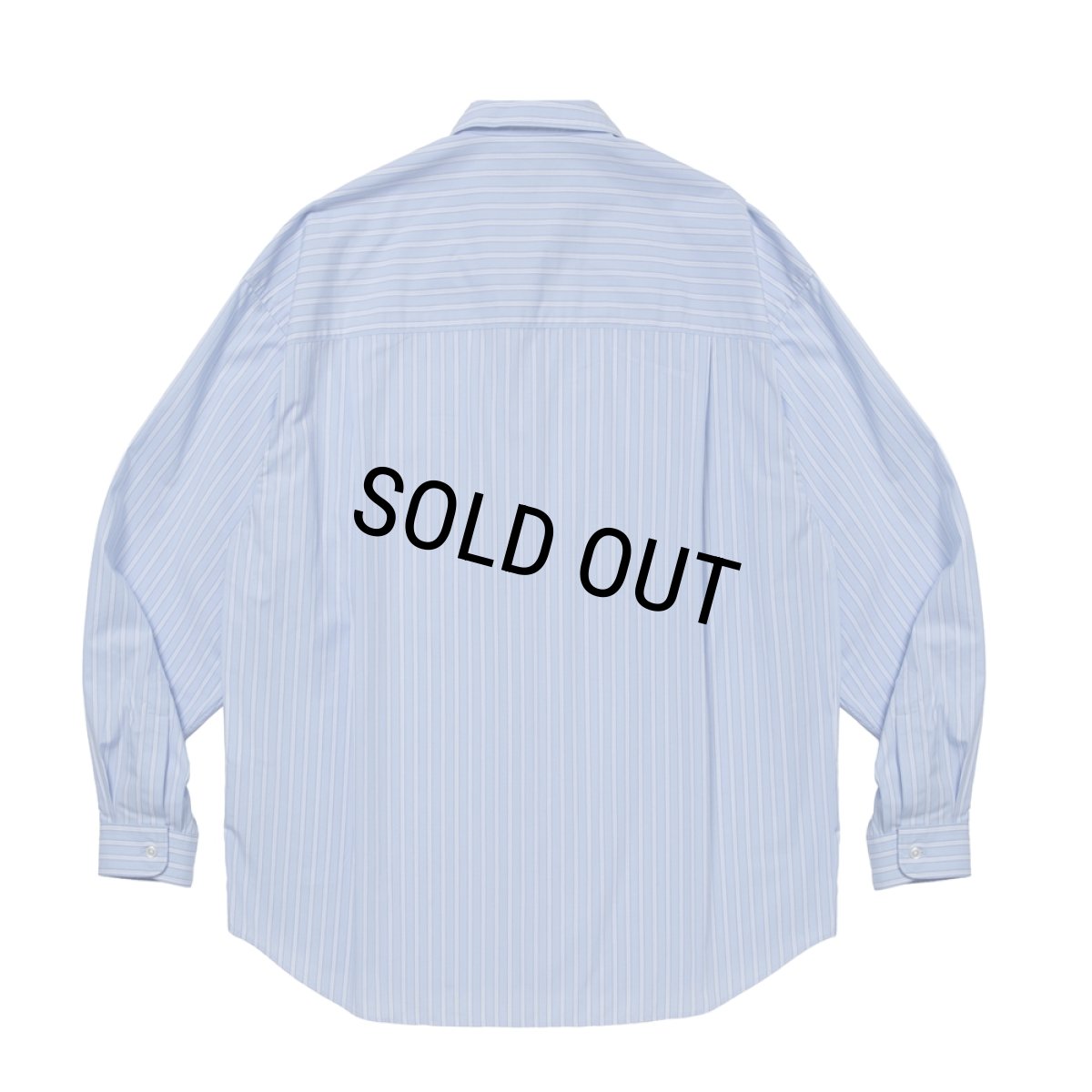 画像2: COOTIE PRODUCTIONS/Stripe Broad L/S Shirt（Saxe）［ストライプブロードシャツ-26春夏］ (2)