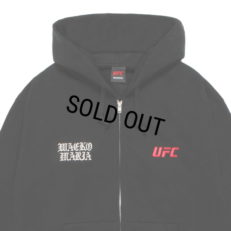 WACKO MARIA/UFC / HEAVY WEIGHT ZIP HOODED SWEAT SHIRT（BLACK