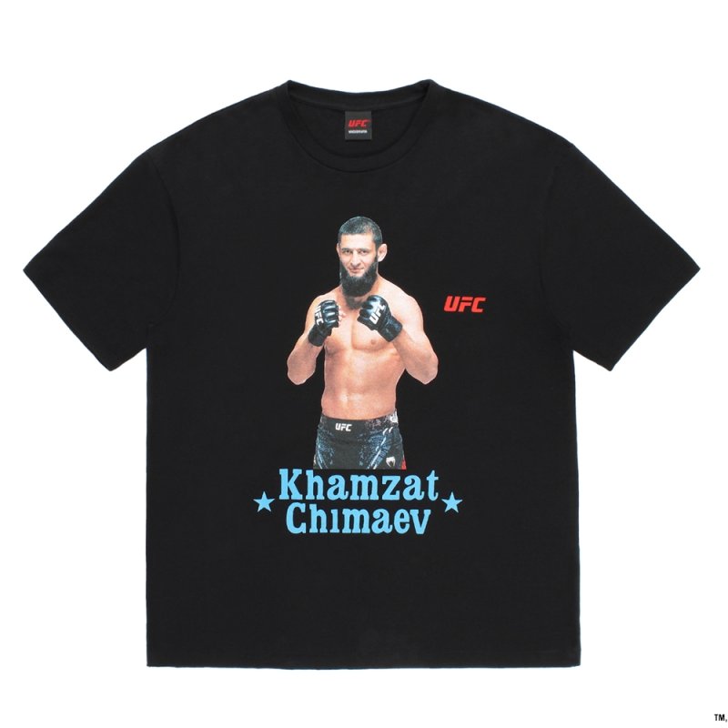 画像1: WACKO MARIA/UFC / WASHED HEAVY WEIGHT T-SHIRT（BLACK）［プリント+刺繍T-26春夏］