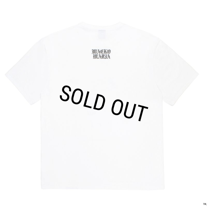 WACKO MARIA/UFC / WASHED HEAVY WEIGHT T-SHIRT（WHITE）［プリント+